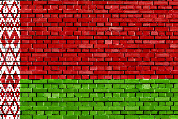 istock flag of Belarus painted on brick wall 505623547