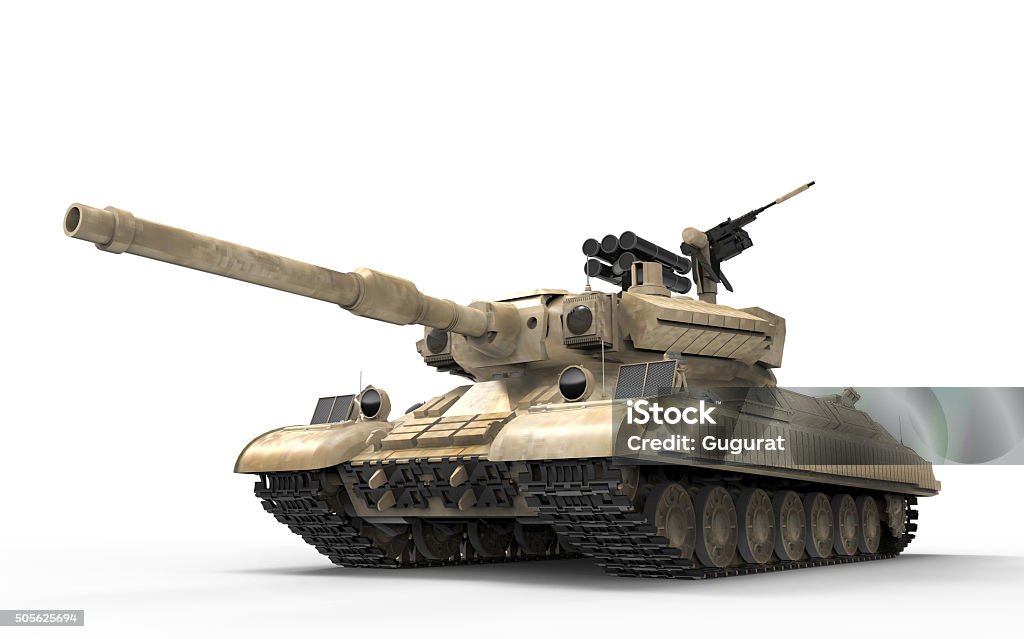 War of Soviet tank and Army Isolated Army  tank isolated shot Vignette concept on white background Armored Tank Stock Photo