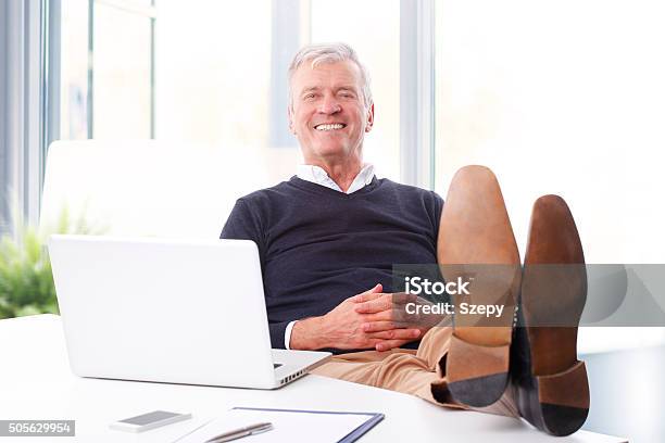 Senior Businessman Portrait Stock Photo - Download Image Now - Financial Advisor, Relaxation, Serene People