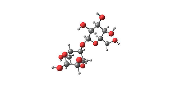 Lactose molecular structure isolated on white stock photo