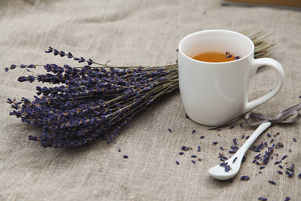 istock Lavender and cup of tea 505634669
