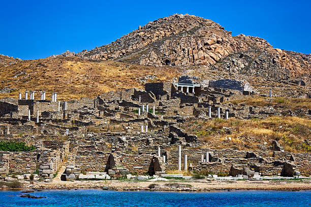 Archaeological Site of Delos stock photo