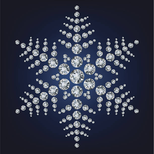 ダイヤモンドスノーフレークから作られています。 - christmas snow frame snowflake点のイラスト素材／クリップアート素材／マンガ素材／アイコン素材