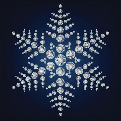 Snowflake made from diamonds.
