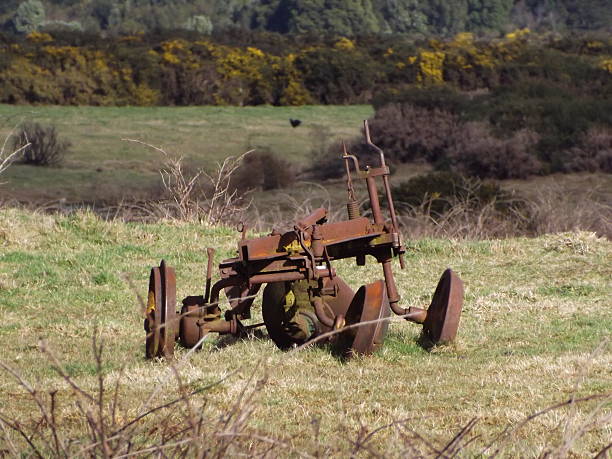Old rusted Patagonian plow stock photo