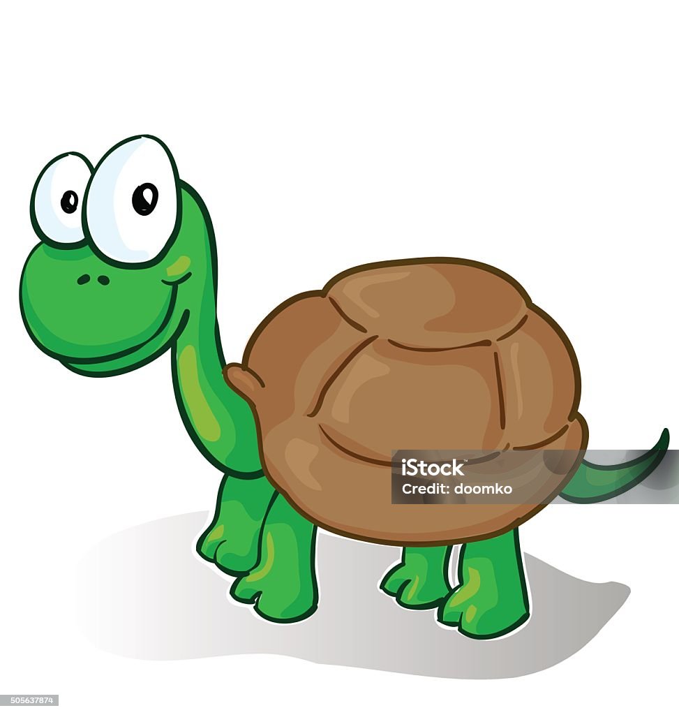 Hình Minh Họa Vector Của Một Con Rùa Hoạt Hình Mỉm Cười Hình minh ...