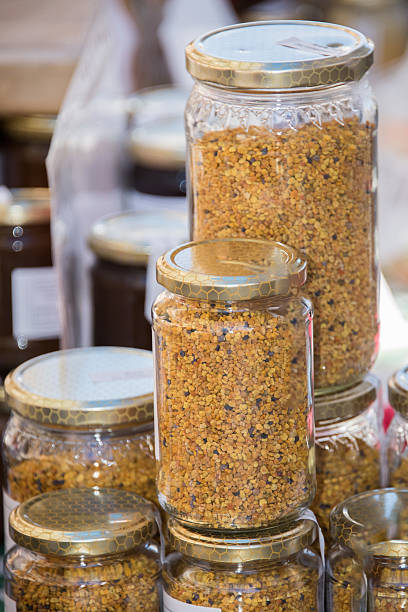 istock pollen glass jar at the market 505637990