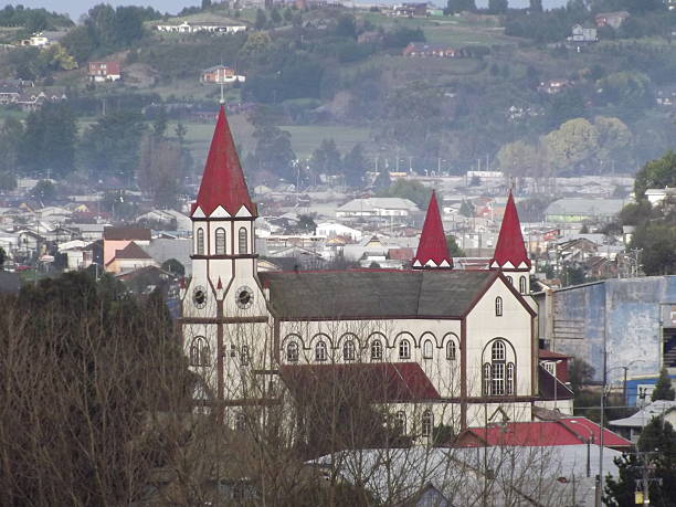 Northern Patagonia church stock photo