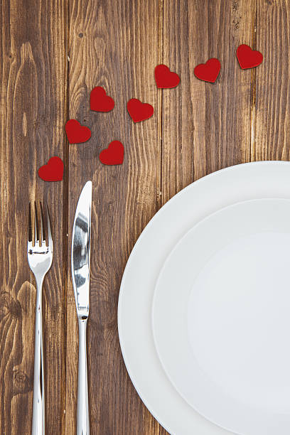 istock Celebrate valentine's day, Hearts shape and plate 505639966