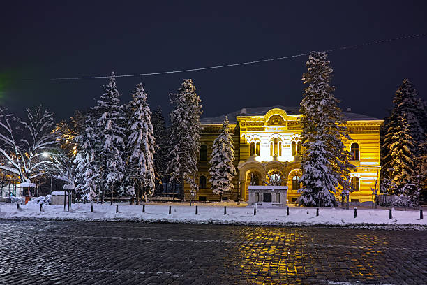 istock Night winter photo of Alexander Nevsky square, Sofia 505647736