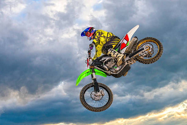 istock Motocross biker in the air 505647970