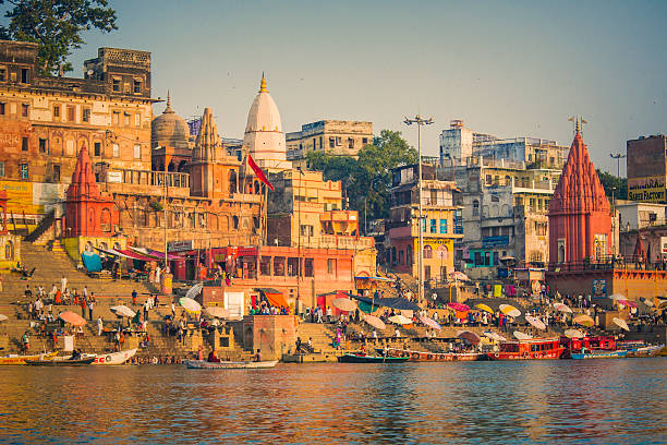 Varanasi India Varanasi India. This is one of the oldest inhabited cities in the world and also the holiest of the seven sacred cities in Hinduism and Jainism and so the most important pilgrimage place for hindus varanasi photos stock pictures, royalty-free photos & images