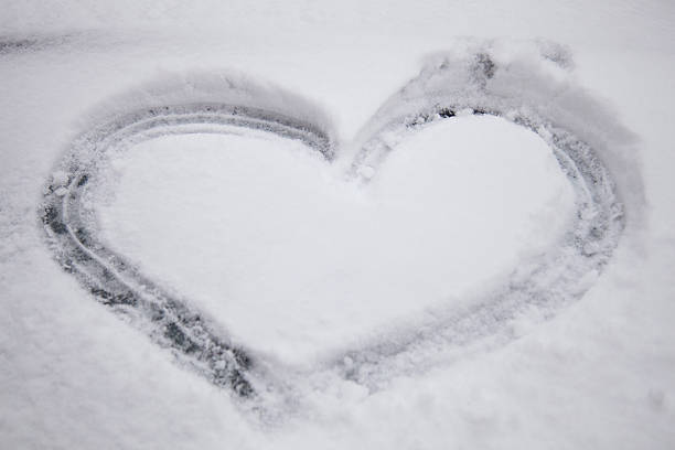 Heart on the snow