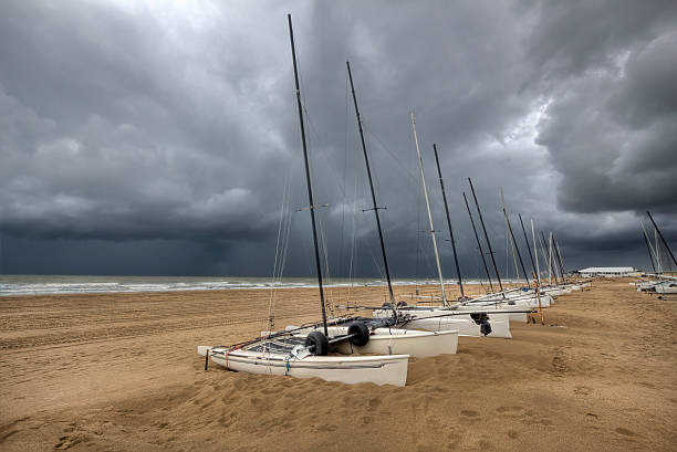 istock Sail boats on the Beach 505650826