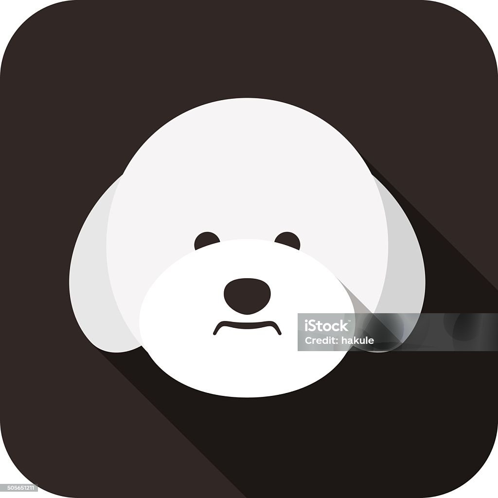 Bichon Frise dog face flat icon Bichon Frise stock vector