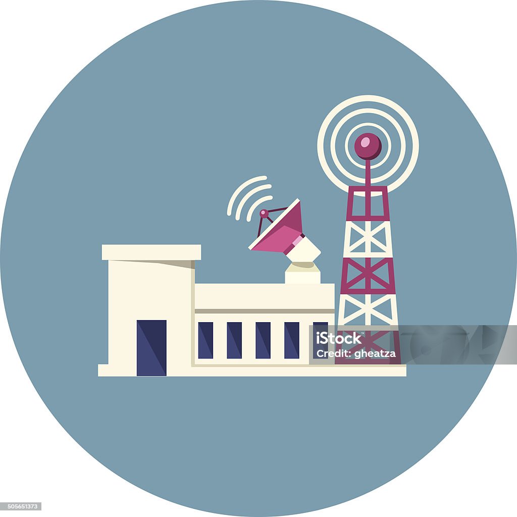 Vector Broadcast Tower Broadcasting stock vector