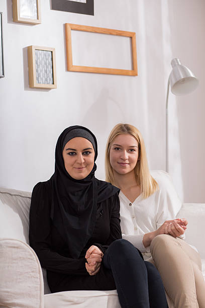 istock Muslim girl and her friend 505651680