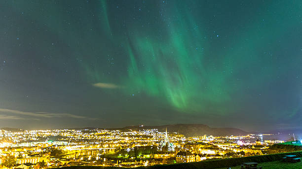 istock The Aurora above the city 505652819