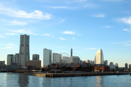 Japan landscape at Yokohama city , Japan