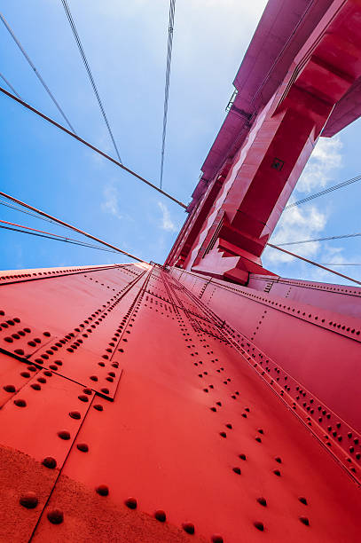 Golden Gate polygon Bridge in San Francisco, California, USA stock photo