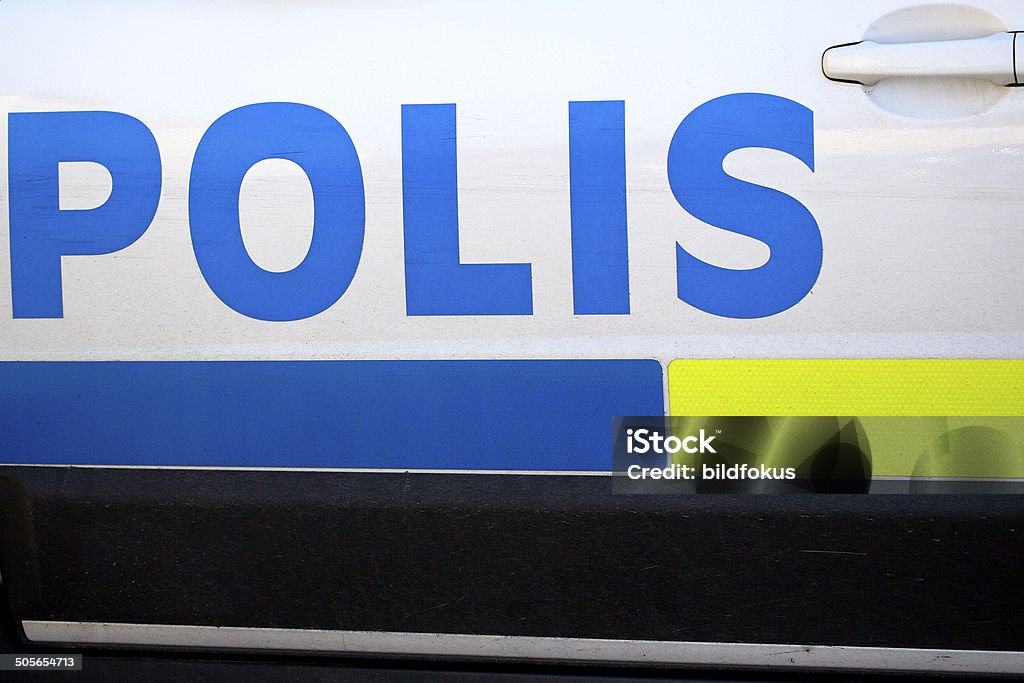 Police car Policecar in sweden Authority Stock Photo