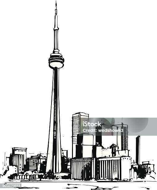 Toronto Cn Tower Vektorcomicclipart Stock Vektor Art und mehr Bilder von CN Tower - CN Tower, Toronto, Zeichnen