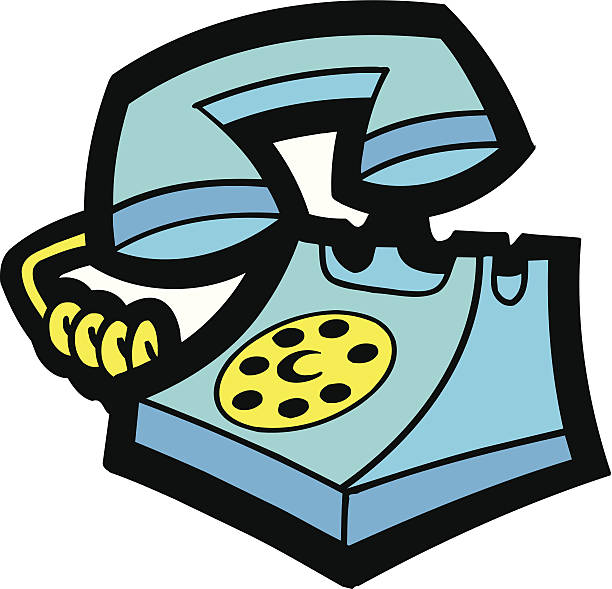 Old Rotary Telephone Vector Cartoon Clipart Old Rotary Telephone Vector Cartoon Clipart Design Illustration created in Adobe Illustrator in EPS format for use in web and print layouts and projects. rotary dial telephone cartoons stock illustrations