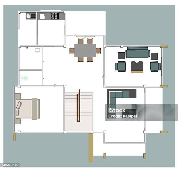 Plano De Casa - Arte vetorial de stock e mais imagens de Apartamento - Apartamento, Apartamento Municipal, Arquiteto