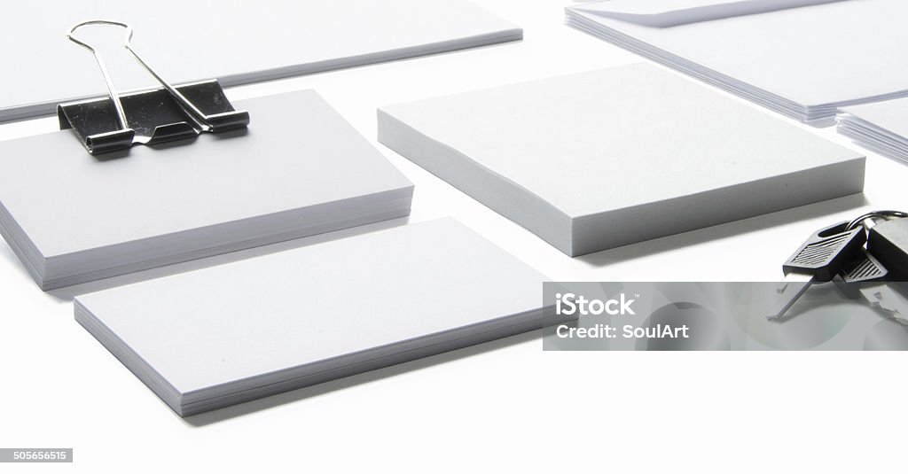 Blank stationery with clipping path isolated on white Blank stationery with clipping path isolated on white to replace your design Blank Stock Photo