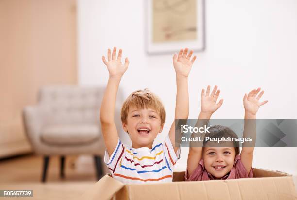 Lets Give Mom The Best Present Stock Photo - Download Image Now - Hand Raised, Child, Arms Raised