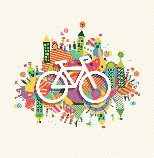 istock Green environment bike icon vibrant colors poster 505661052