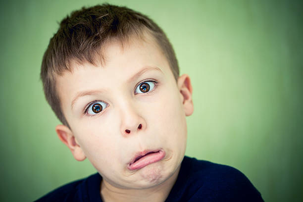 istock Being goofy - little boy portrait 505661258