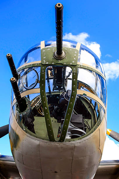 istock WW2 North American B25 Mitchell bomber machine guns 505666600