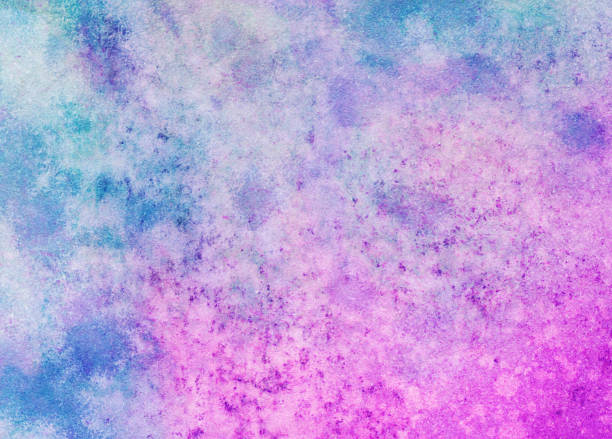 istock Colorful pink and blue hand painted background with texture 505669064