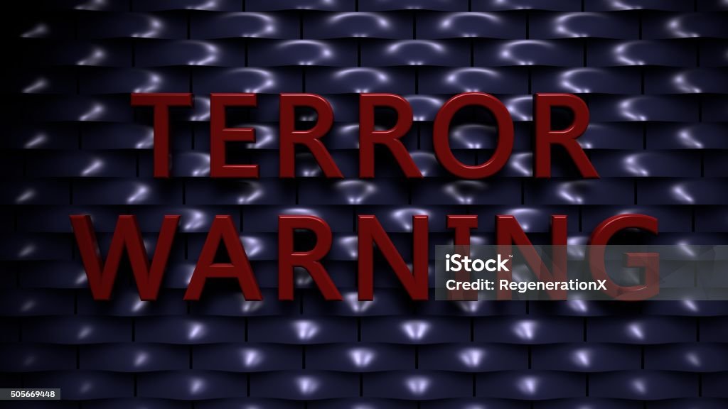 El Terror advertencia - Foto de stock de Acontecimientos en las noticias libre de derechos