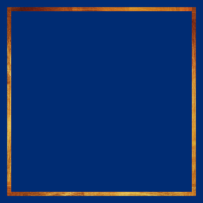 Golden Border Frame On Blue Background Stock Photo - Download Image Now -  Abstract, Blue, Color Gradient - iStock