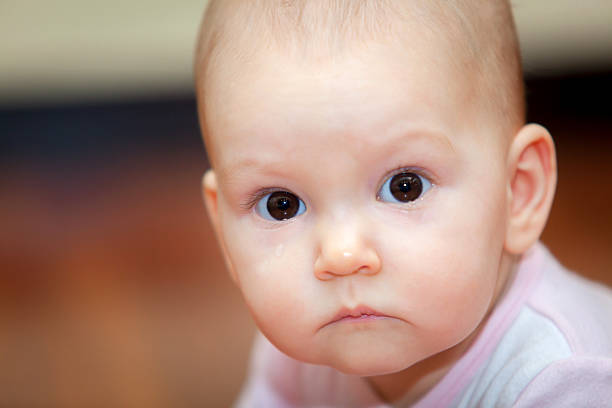 istock Close-up of a small child who cries but does 505683006