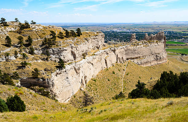 Scotts Bluff National Monument Scotts Bluff National MonumentScotts Bluff National Monument eagle rock stock pictures, royalty-free photos & images