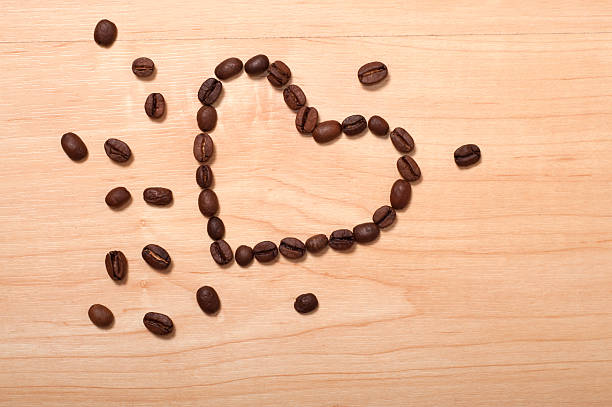 coffee heart stock photo