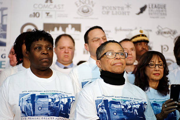 Martin Luther King Day of Service Philadelphia, PA, USA - January 18, 2016; Community members, elected officials are seen listening to speeches during the opening remarks of the 21st Annual Martin Luther King Day of Service, in Philadelphia, PA.  martin luther king jr day stock pictures, royalty-free photos & images