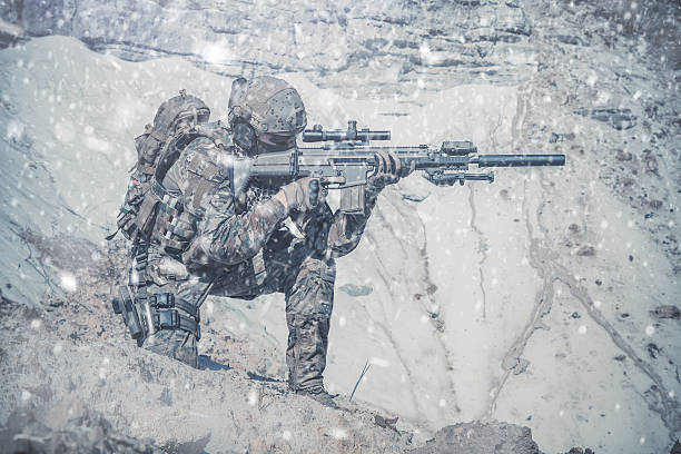 istock Army ranger in the mountains 505691786