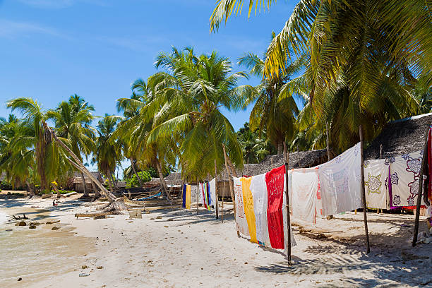 istock Towels drying on the sun on a tropical beach 505692028