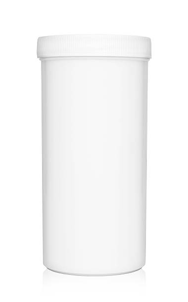 istock White plastic medical container for pills isolated 505692796