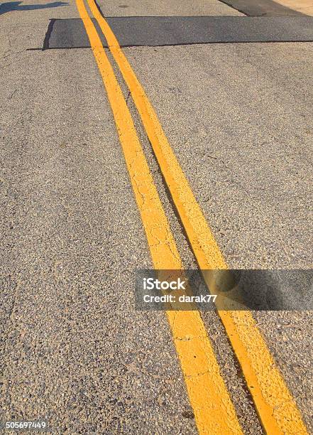 Road Dividing Lines Stock Photo - Download Image Now - Asphalt, Brightly Lit, Country Road