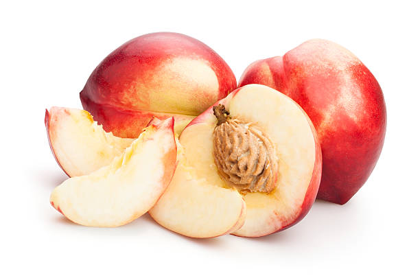 нектаринам - peach nectarine portion fruit стоковые фото и изображения