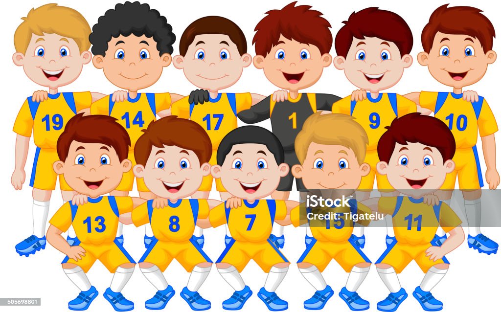 Football team cartoon Vector illustration of football team cartoon Sports Team stock vector