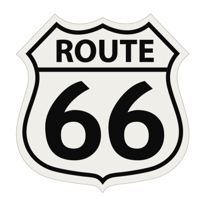 Route 66 sign vector illustration