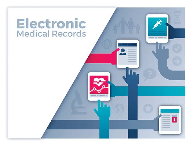 Vector illustration of Electronic Medical Records