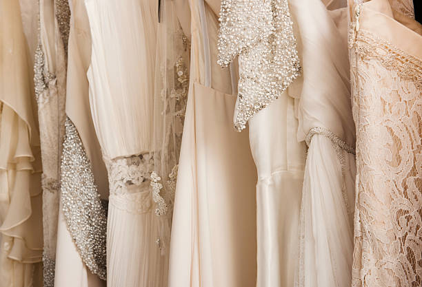 istock Wedding dresses in detail 505710696