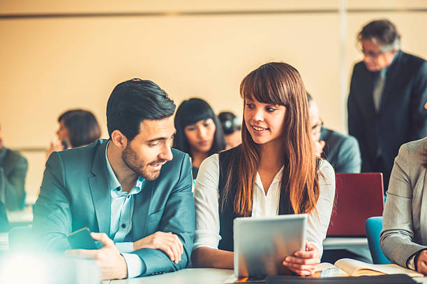istock Group of business people, seminar, education 505711422